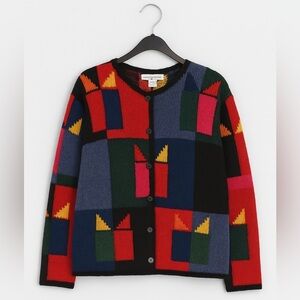 Colorful Geometric Women's Cardigan